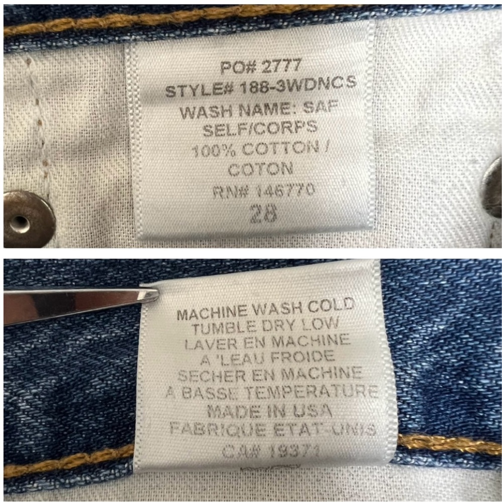 Re/Done Originals Jean High Rise Straight Leg Denim Size 28 - Picture 9 of 11